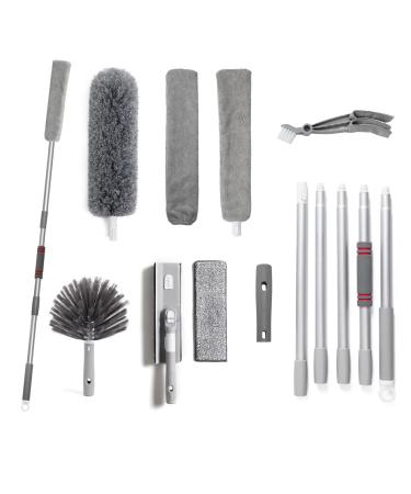 Yissone Telescopic Cleaning Tool Window Washing Kit with Extension Pole for Indoor/Outdoor Window