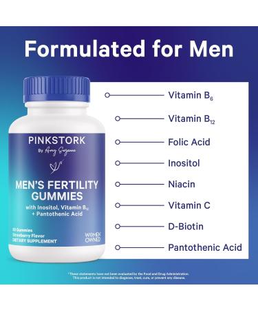 Pink Stork Fertility Gummies for Women and Men - Prenatal Conception Support - Inositol COq10 Folate - Hormonal Balance - Buy Online on GoSupps.com
