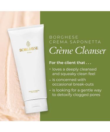 Borghese Crema Saponetta Deep Cleansing Cream - 6.7 FL Oz - Face Cleanser for All Skin Types - Buy Online on GoSupps.com