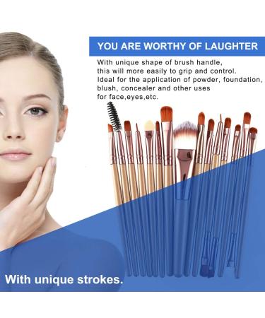 Lorenlli 15Pcs Makeup Brushes Set - Eyelash Lip Foundation Powder Eyeshadow Brow & Eyeliner - Premium Beauty Tools for Flawless Makeup - International Shipping Available - Buy Online on GoSupps.com