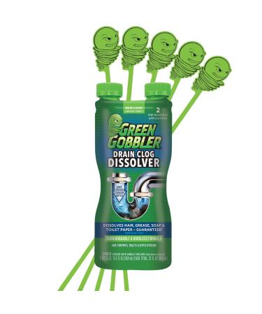 Green Gobbler Drain Clog Remover With 5 Pack of Drain Snake Tools | Drain Opener | Drain cleaner | Toilet Clog Remover - Buy Online on GoSupps.com