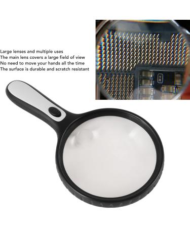 Magnifying Glass Professional Large Viewing Area Evenly Lit Handheld Magnifying Glass 4 LED Lights Small Gift - Buy Online on GoSupps.com