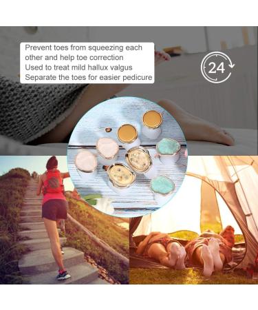 Toe Separators 8 Pcs Reusable Silicone Toe Spacers Nail Art Toe Separation Tool Pedicure Care(MY-02) - Buy Online on GoSupps.com