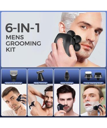 Buy Head Shaver for Men - 6 in 1 Electric Razor for Bald Heads Cordless & Rechargeable | Best Wet & Dry Shaving Kit - Buy Online on GoSupps.com