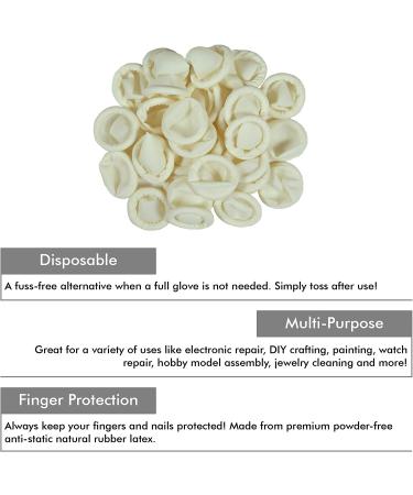 200 Large Disposable Latex Finger Cots - Anti-Static Rubber Gloves for Electronic Repair, Painting, Jewelry Cleaning - Buy Online on GoSupps.com