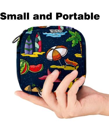 Multi-Colored Storage Bags for Women's Bandages & Essentials - Portable Beach Surfboard Menstrual Pad Holders - Buy Online on GoSupps.com