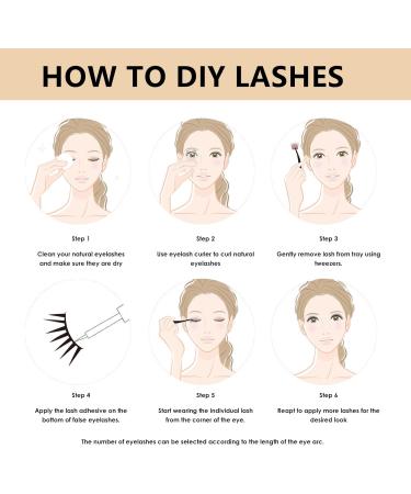 Lanciley 90 Cluster DIY Eyelash Extension Kit for Beginners - Fluffy Style, 10-16mm C CC D Curl - Easy to Use with Glue & Tweezers - Buy Online on GoSupps.com