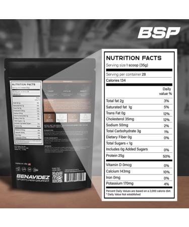 Benavidez Premium Whey Protein Powder 25g Protein Per Serving Grass-Fed Whey Isolate & Concentrate Fast-Digesting Muscle Recovery No Artificial Sweeteners Keto & Gluten-Free Chocolate Fudge - Buy Online on GoSupps.com