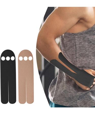 High-Strength PreCut Athletic Sports Tape - 4 Pieces Sweat Resistant Ideal for Gym & Fitness (Black) - International Shipping Available - Buy Online on GoSupps.com