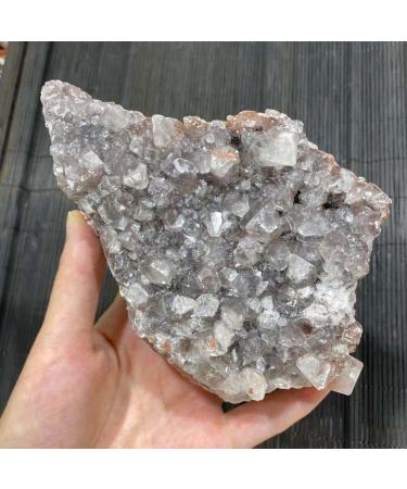 Room Decoration Home Decoration Natural fisheye Calcite Crystal Quartz Specimen Gold Cluster Reiki Stones (Size : 500-550g)