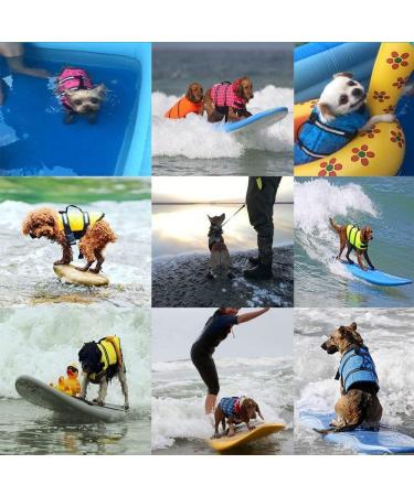 FANSU Dog Life Jacket Adjustable Safety Floatation Vest Coat Pet Life Preserver with Handle for Swimming Surfing Boating for Small Dog Puppy Large Dog (S Blue footprints) S Blue footprints - Buy Online on GoSupps.com