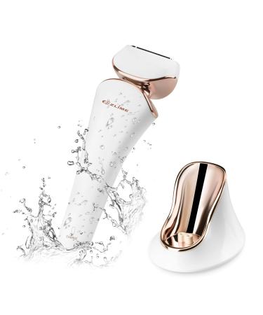 Zlime Electric Shaver for Women, IPX7 Waterproof Razor Shaver, Hair Removal for Underarms, Legs, Arms, Ladies Bikini Trimmer with Wet & Dry Use, USB Charging (Gold)