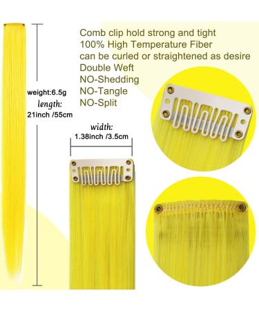 Zhaowei 9-Piece Multi-Color Clip-In Hair Extensions | Princess Rainbow Highlights Synthetic Hair for Parties - Buy Online on GoSupps.com