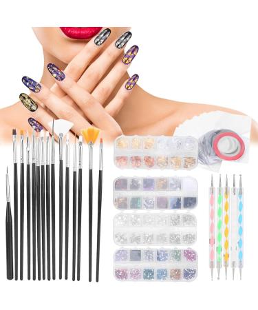 Nail Dotting Pen Shiny Exquisite Nail Art Decoration Multi color Glitter Delicate Rhinestones for Natural Nails Artificial Nails for Household Nail Salon - Buy Online on GoSupps.com