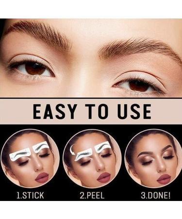 Sibba 6 Sheets Eyebrow Tattoo Sticker Set - Temporary Waterproof Eyebrow Practice Kit for Women (Black) - Buy Online on GoSupps.com