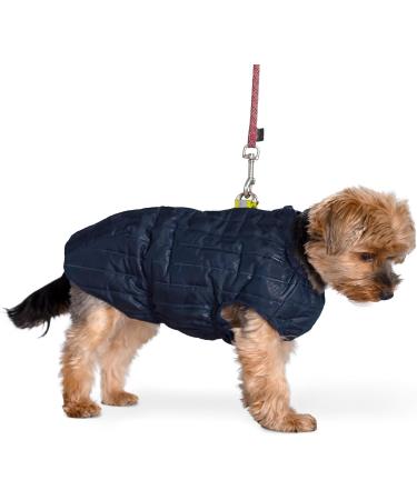 Selente Paw Parade Waterproof Dog Coat - Winter Jacket for Small & Medium Dogs | Fleece Lined Dark Blue EU Made - Buy Online on GoSupps.com