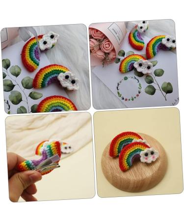 Beaupretty 3 Pairs Rainbow Barrettes Children Hairpins flower hairpin decorative hair clips candy color hair clip hair bows clips kids hair clips bowknot hairpin Cartoon yarn girl wool felt - Buy Online on GoSupps.com