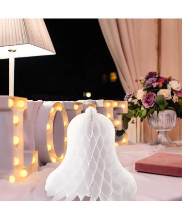 5 Pcs White Bridal Honeycomb Bells for Wedding & Party Decor - Decorating Supplies for Weddings, Parties, Baby Showers - Buy Online on GoSupps.com