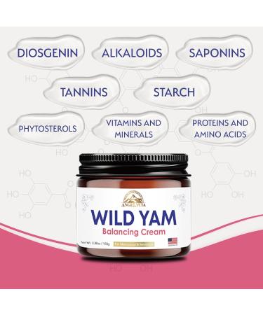 Organic Wild Yam Cream for Hormone Balance | 100% Pure Support for PMS Perimenopause & Menopause - 6.76 Oz - Buy Online on GoSupps.com
