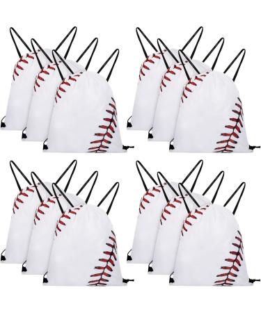 Frienda Drawstring Backpack Baseball Drawstring Bag Baseball Drawstring Party Favor Bags for Your Gym Class and Sports Teams (12 Pieces) - Buy Online on GoSupps.com