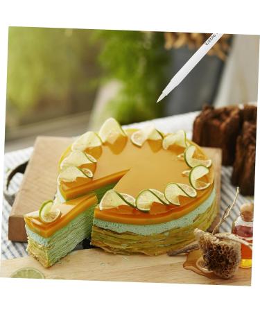 Cabilock 1pc Coloring Pen Kitchen Gadgets Edible Pens for Edible Marker Pen Macaroon Cookies White Plastic - Buy Online on GoSupps.com