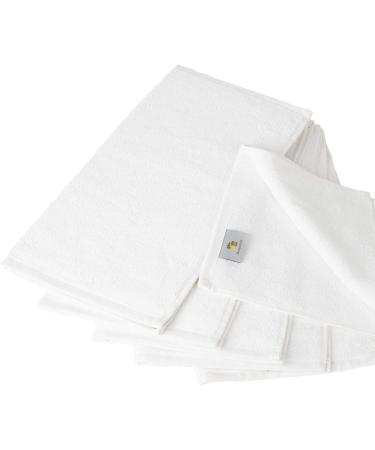 RosenSoft Extra Large Wash Cloths - 16x14 inch, 100% Turkish Cotton, Thick and Absorbent - Set of 6 White Wash Cloths for Body, Face, Hand, Gym, Spa - Fingertip Towels for Bathroom - Buy Online on GoSupps.com