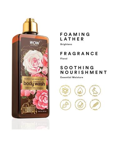 WOW Skin Science Moroccan Rose Otto Body Wash - Hydrating Cleanser for Soft, Healthy Skin - Sulfate & Paraben Free - 250 mL - Buy Online on GoSupps.com
