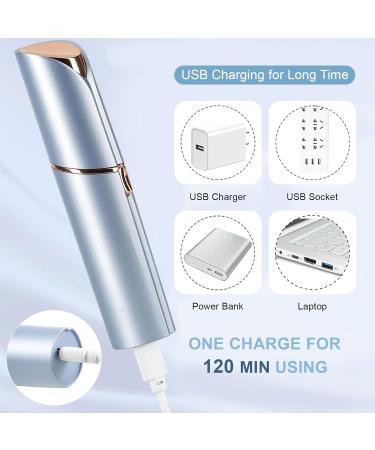 Electric Painless Facial Hair Remover for Women - USB Rechargeable Facial Hair Removal for Face Lip & Chin - Ideal for Sensitive Skin - Buy Online on GoSupps.com