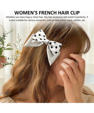 2 Pieces of Bow Hairpins and 2 Pieces of Hair Ties Simple Bow Hairpins Round Hairpins Women's French Hairpins Girls' Hair Accessories (Black Champagne Color) - Buy Online on GoSupps.com