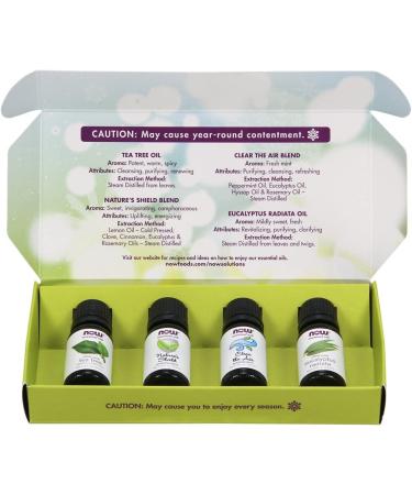 Now Foods Seasonal Changes Essential Oils Kit - 4 Bottles (10ml each) for Balance - Buy Online on GoSupps.com