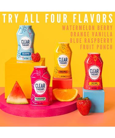 Clear Theory Water Flavoring Drops with Electrolytes - Water Enhancer 4 Pack, Watermelon Berry Flavor, Hydration for Kids, Vegan, Gluten Free, Low Calorie - 1.62 Fl Oz Bottles - Buy Online on GoSupps.com