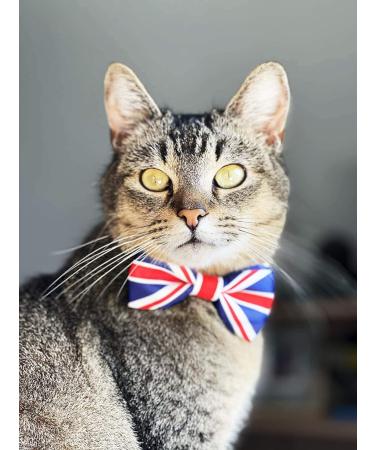 BIPY Union Jack Dog Bow Ties UK Flag Patriotic Dogs Collar Bowties For Holiday Party Celebrations King Charles Coronation Pet Grooming Accessories for Small Medium Cat Puppy Union Jack Bow Tie 9X5CM for SMALL and MEDIUM DOGS - Buy Online on GoSupps.com