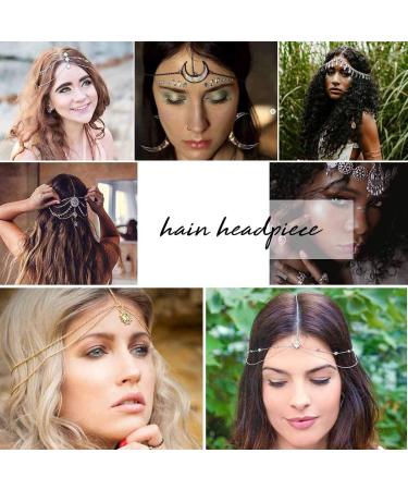 Fashband Boho Tassel Head Chain Sequins Hair Chain Gold Bridal Headpieces for Women and Girls - Buy Online on GoSupps.com