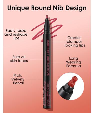  Erinde Erinde Waterproof Matte Lip Liner Long Lasting Tattoo Pigment Permanent Natural Lip Marker #01 - Buy Online on GoSupps.com
