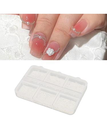 Boxes Nail Art Pearls Gold Silver Nail Art Caviar Beads Home Salon Exquisite DIY Metallic Mini Nail Beads Decoration Suitable for Novice Manicurists (Silver) - Buy Online on GoSupps.com