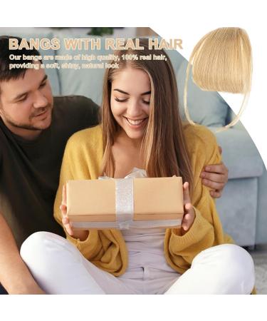 Human Hair - Soft Hair Extension Comfortable Air Bangs French Fake Bangs Fringe | Shiny Clip On Bang Human Hair Stylish Fringe Hairpieces Human Hair Wig Hair Remy Toppers For Women Men Adults gold - Buy Online on GoSupps.com