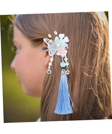 minkissy 1 Pair Butterfly Hair Clip Tassel Hair Clips Hair Barrettes for Women Thick Hair Barrettes for Women Thin Hair Chinese Wedding Hair Pin Japanese Hair Pin Nylon Pearl Miss Headgear - Buy Online on GoSupps.com