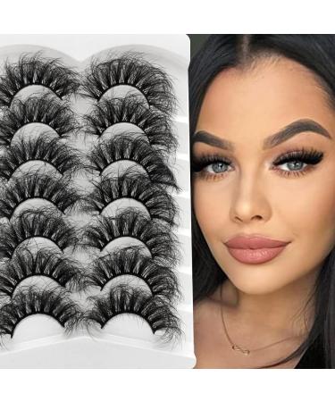 Selawasty 22mm Dramatic Fluffy False Eyelashes - 7 Pairs of 5D Curly Nerwimper Eye Lashes - Buy Online on GoSupps.com