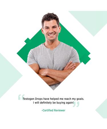 Testogen Men's T-Level Support Liquid Drops | Vitamin D, Zinc, L-Arginine | 60ml Fast-Release Formula | Mood, Energy, Lean Muscles Support | Herbal & All-Natural - Buy Online on GoSupps.com