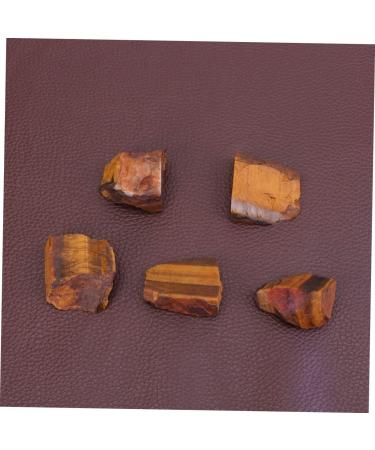 KOMBIUDA Rock Mineral 5pcs Tigers Tigers Eye Stone Eye Gemstone African Decor Natural Tiger's Eye African Gemstone Rock As Shown Size 2 - Buy Online on GoSupps.com