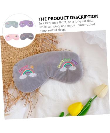 4pcs Rainbow Eye Blindfold Set - Fabric Elastic Eye Mask for Girls - Rainbow Print Hairband - Buy Online on GoSupps.com