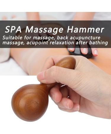 Wooden Handheld Massage Hammer - Portable Essential Oil Massage Tool for Psoas Muscle Release & Skin Care | Teakwood Wood Therapy Kit - Buy Online on GoSupps.com