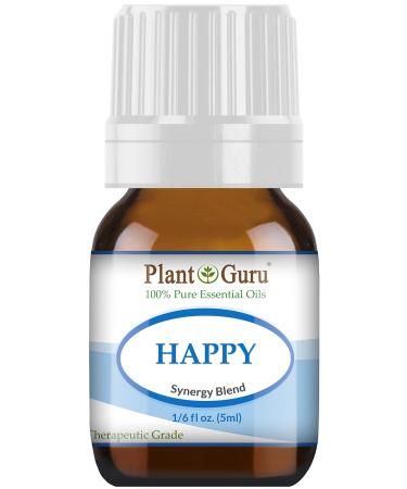 Happy Essential Oil Blend 5 ml 100% Pure Undiluted Therapeutic Grade. (Blend of: Pink Grapefruit Lemon Cassia Ginger Peppermint)