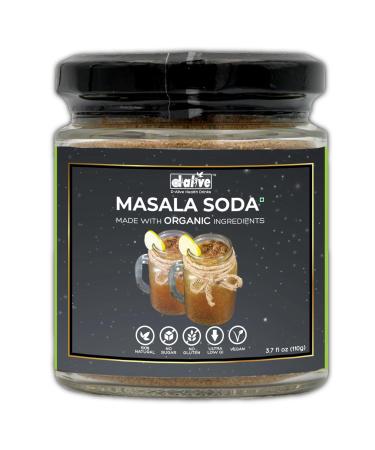 d alive Masala Soda Instant Drink Premix Sugar-free 100% Natural Ultra-Low Gi Vegan Diabetes and Keto-friendly No Emulsifier and Tasty Packed in Glass Jars (3.8 Oz)