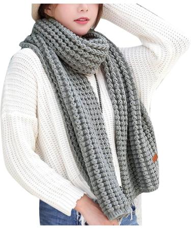 Women's Gray Cotton Print Scarf | Soft Triangular Wrap for Autumn - Casual Neck Warmer - Buy Online on GoSupps.com