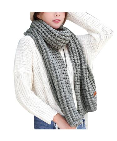 Winter Scarf Ladies Cape Scarf Wrap Scarf Casual Wrap Scarf Triangular Scarf Large Multipurpose Scarf for Women Scarf One Size Gray