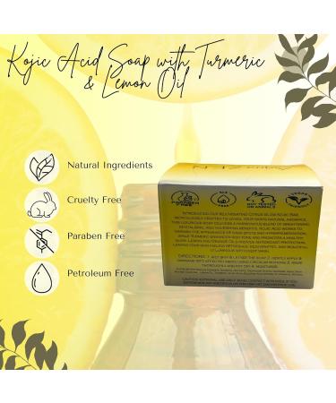 Shop Premium Kojic Acid Soap with Turmeric & Lemon | Brightening Bar with Vitamin C+E | Buy 2 Bars 3.5oz | Citrus-Infused Skin Care - Buy Online on GoSupps.com