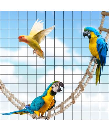 20-Piece Wooden Bird Ladder Bridge Toys - Climbing Accessories for Parrots Cockatoos Hamsters & Rats (115 cm) - Buy Online on GoSupps.com