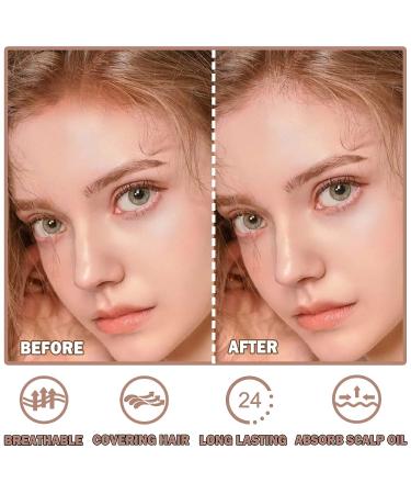 2PCS Dark Brown Hairline Powder Stick & Shading Sponge Pen for Women - Long Lasting Waterproof Root Touch Up Filler - Buy Online on GoSupps.com