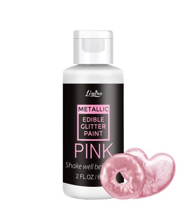 Edible glitter fluid edible glitter - 60ml metallic liquid edible glitter powder for cakes baking macarons - metallic food coloring glitter colors for DIY cookies fondant (pink) - Buy Online on GoSupps.com